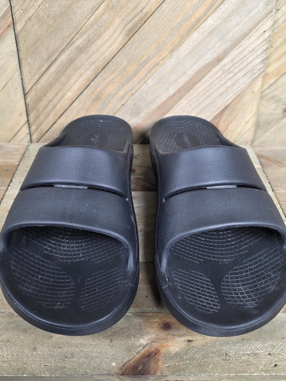 Oofos OOahh Recovery Slides Mens Comfort Sandals Size 11 Black Womens 13 - Picture 3 of 9